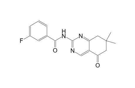 N-(7,7-dimethyl-5-oxo-5,6,7,8-tetrahydro-2-quinazolinyl)-3-fluorobenzamide