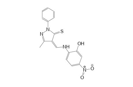 (4Z)-4-[(2-hydroxy-4-nitroanilino)methylene]-5-methyl-2-phenyl-2,4-dihydro-3H-pyrazole-3-thione