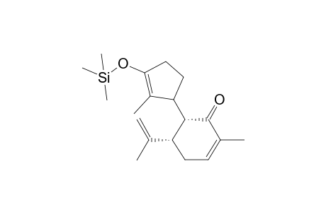 (5S,6R)-5-Isopropenyl-2-methyl-6-[2-methyl-3-trimethylsilyloxycyclopent-2-enyl]cyclohex-2-enone