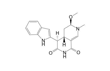 3-Methyl-4-methoxy-7-(2-indolyl)-3,9-diazabicyclo[4.4.0]dec-1-en-8,10-dione