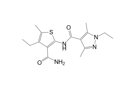 N-[3-(aminocarbonyl)-4-ethyl-5-methyl-2-thienyl]-1-ethyl-3,5-dimethyl-1H-pyrazole-4-carboxamide