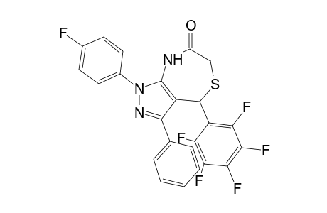 4,8-DIHYDRO-1-(p-FLUOROPHENYL)-4-(PENTAFLUOROPHENYL)-3-PHENYL-1H-PYRAZOLO[3,4-e][1,4]THIAZEPIN-7(6H)-ONE
