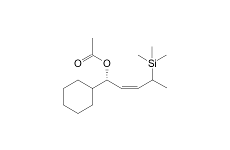 (1RS,4RS,2Z)-1-Cyclohexyl-4-trimethylsilylpent-2-enyl acetate