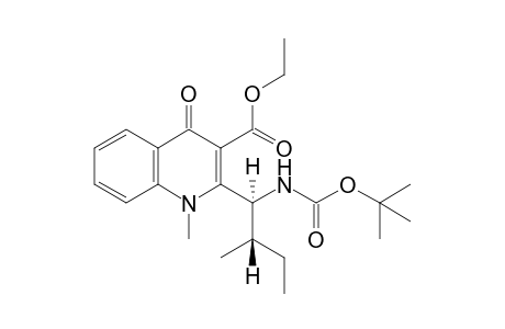 1-Methyl-2-[(1S,2S)-2-methyl-1-[[(2-methylpropan-2-yl)oxy-oxomethyl]amino]butyl]-4-oxo-3-quinolinecarboxylic acid ethyl ester