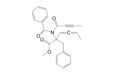 2-[Benzoyl-(1-oxobut-2-ynyl)-amino]-2-benzylhexa-3,4-dienoic acid methyl ester