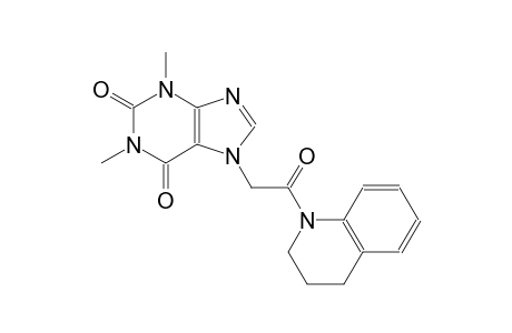 7-[2-(3,4-dihydro-1(2H)-quinolinyl)-2-oxoethyl]-1,3-dimethyl-3,7-dihydro-1H-purine-2,6-dione