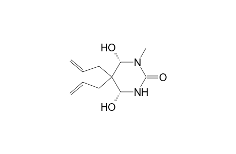 2(1H)-Pyrimidinone, tetrahydro-4,6-dihydroxy-1-methyl-5,5-di-2-propenyl-, cis-
