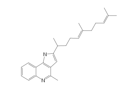 4-METHYL-2-[(E)-1,5,9-TRIMETHYLDECA-4,8-DIENYL]-1-H-PYRROLO-[3.2-C]-QUINOLINE