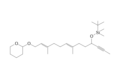 (RS,E,E)-10-{[(tert-Butyl)dimethylsilyl]oxy}-3,7-dimethyl-1-{[(RS)-tetrahydro-2H-pyran-2-yl]oxy}-trideca-2,6-dien-11-yne
