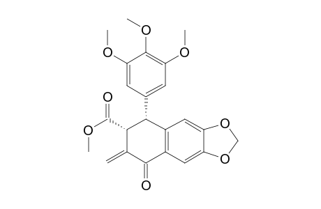 (7R,8R)-5-keto-6-methylene-8-(3,4,5-trimethoxyphenyl)-7,8-dihydrobenzo[f][1,3]benzodioxole-7-carboxylic acid methyl ester