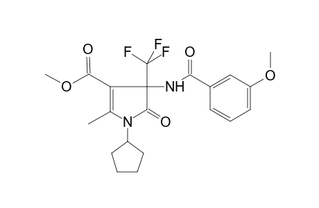 1H-Pyrrole-3-carboxylic acid, 1-cyclopentyl-4,5-dihydro-4-[(3-methoxybenzoyl)amino]-2-methyl-5-oxo-4-(trifluoromethyl)-, methyl ester