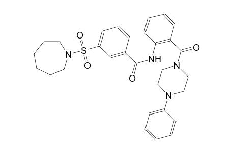 benzamide, 3-[(hexahydro-1H-azepin-1-yl)sulfonyl]-N-[2-[(4-phenyl-1-piperazinyl)carbonyl]phenyl]-