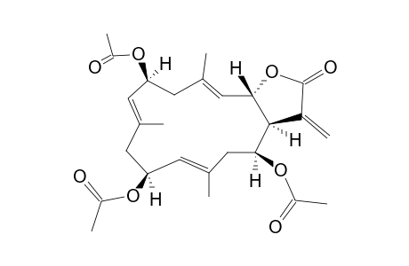 acetic acid [(1S,2S,4E,6S,8E,10S,12E,14S)-6,10-diacetoxy-16-keto-4,8,12-trimethyl-17-methylene-15-oxabicyclo[12.3.0]heptadeca-4,8,12-trien-2-yl] ester