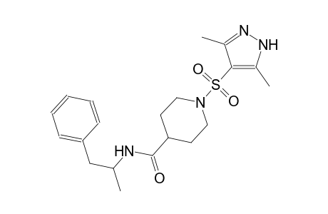 1-[(3,5-dimethyl-1H-pyrazol-4-yl)sulfonyl]-N-(1-methyl-2-phenylethyl)-4-piperidinecarboxamide