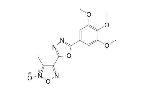 3-methyl-2-oxido-4-[5-(3,4,5-trimethoxyphenyl)-1,3,4-oxadiazol-2-yl]-1,2,5-oxadiazol-2-ium