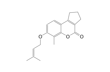 6-methyl-7-[(3-methyl-2-butenyl)oxy]-2,3-dihydrocyclopenta[c]chromen-4(1H)-one