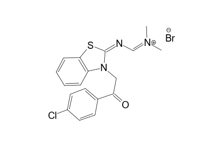 N2,N2-Dimethyl-N1-[3-(p-chlorobenzoylmethyl)benzothiazol-2-ylidene]amidinium bromide