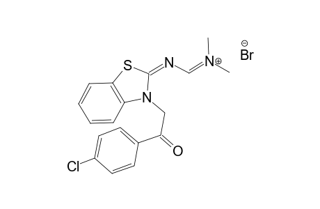 N2,N2-Dimethyl-N1-[3-(p-chlorobenzoylmethyl)benzothiazol-2-ylidene]amidinium bromide