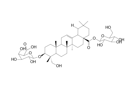 Iiexoside XLVIII (3-O-.beta.,d-glucuronopyranosyl, 28-O-.beta.,d-glucopyranosyl hederagenin)
