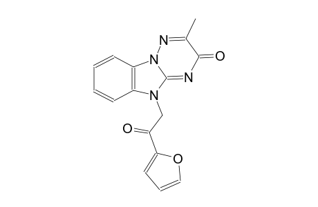 [1,2,4]triazino[2,3-a]benzimidazol-3(5H)-one, 5-[2-(2-furanyl)-2-oxoethyl]-2-methyl-