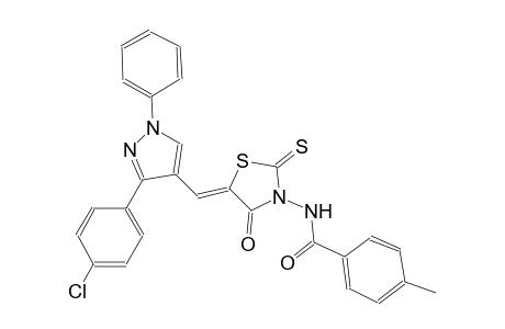 benzamide, N-[(5Z)-5-[[3-(4-chlorophenyl)-1-phenyl-1H-pyrazol-4-yl]methylene]-4-oxo-2-thioxothiazolidinyl]-4-methyl-