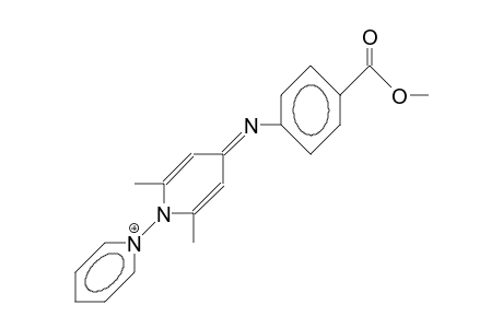 N-(4-[4-Methoxycarbonyl-phenyl]iminio-2,6-dimethyl-pyridin-1-yl)-pyridinium cation