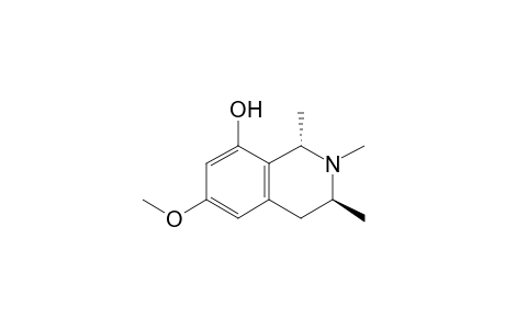 (1S,3S)-6-methoxy-1,2,3-trimethyl-3,4-dihydro-1H-isoquinolin-8-ol