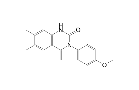 3-(4-methoxyphenyl)-6,7-dimethyl-4-methylene-3,4-dihydro-2(1H)-quinazolinone