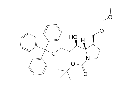 (2S,3S)-2-[(1R)-1-hydroxy-3-(triphenylmethyl)oxypropyl]-3-(methoxymethoxymethyl)-1-pyrrolidinecarboxylic acid tert-butyl ester