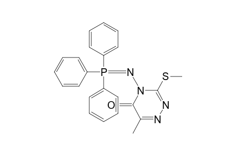 6-Methyl-3-(methylthio)-4-(triphenylphosphoranylideneamino)-1,2,4-triazin-5-one