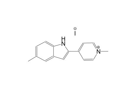 pyridinium, 1-methyl-4-(5-methyl-1H-indol-2-yl)-, iodide