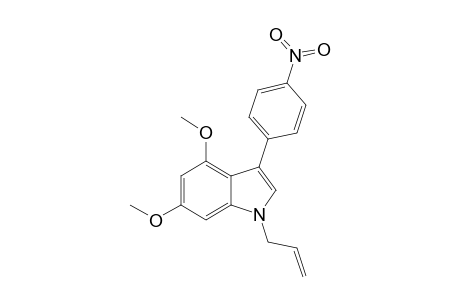 4,6-Dimethoxy-3-(4-nitrophenyl)-1-(prop-2'-enyl)indole