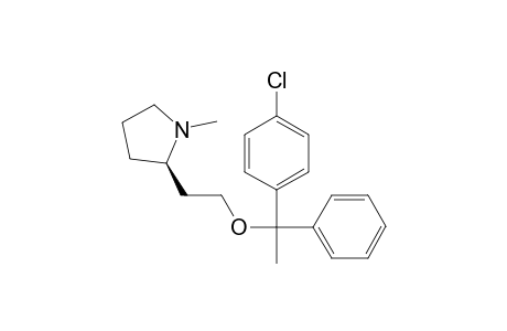 (2R)-2-[2-[1-(4-chlorophenyl)-1-phenyl-ethoxy]ethyl]-1-methyl-pyrrolidine