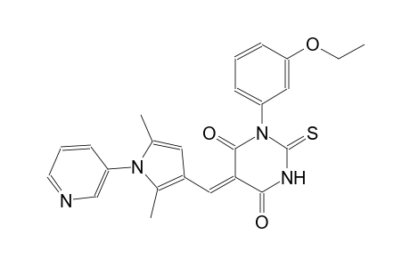 (5Z)-5-{[2,5-dimethyl-1-(3-pyridinyl)-1H-pyrrol-3-yl]methylene}-1-(3-ethoxyphenyl)-2-thioxodihydro-4,6(1H,5H)-pyrimidinedione