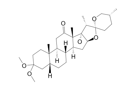 ASPARACOSIN-B;(25R)-3,3-DIMETHOXY-17-ALPHA-HYDROXYSPIROSTAN-3-AL-12-ONE
