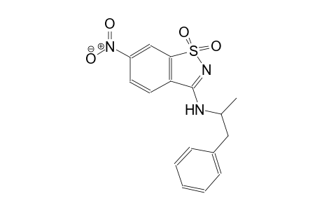 1,2-benzisothiazol-3-amine, N-(1-methyl-2-phenylethyl)-6-nitro-, 1,1-dioxide
