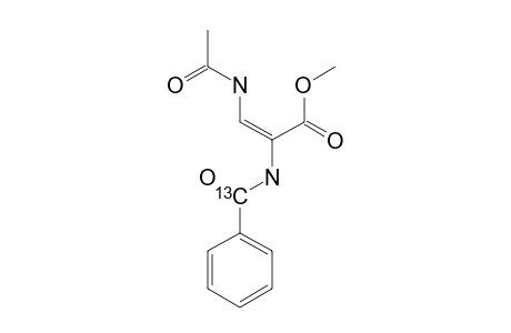 METHYL-2-N-[(13)-CO]-BENZOYLAMINO-3-N-ACETYLAMINO-2-PROPENOATE