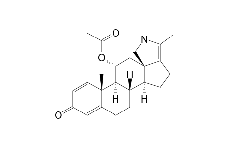 PUBESCININE;11-ALPHA-ACETOXY-N-DEMETHYL-3-OXO-1,4,17(20)-CONATRIENE