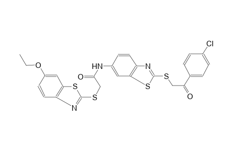 acetamide, N-[2-[[2-(4-chlorophenyl)-2-oxoethyl]thio]-6-benzothiazolyl]-2-[(6-ethoxy-2-benzothiazolyl)thio]-