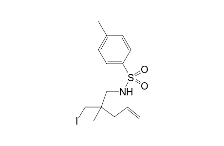 N-[2-(iodomethyl)-2-methyl-pent-4-enyl]-4-methyl-benzenesulfonamide