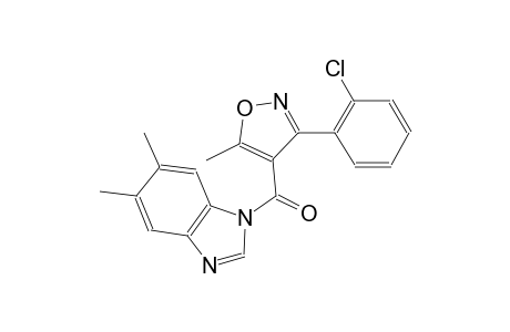 1-{[3-(2-chlorophenyl)-5-methyl-4-isoxazolyl]carbonyl}-5,6-dimethyl-1H-benzimidazole