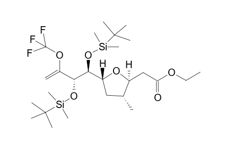 Ethyl 2-((2S,3R,5R)-3-methyl-5-((5S,6S)-2,2,3,3,8,8,9,9-octamethyl-6-(1-(trifluoromethoxy)vinyl)-4,7-dioxa-3,8-disiladecan-5-yl)tetrahydrofuran-2-yl)acetate