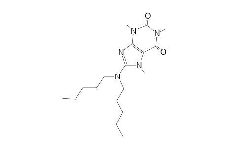 8-(diamylamino)-1,3,7-trimethyl-xanthine