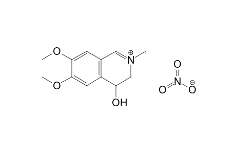 4-Hydroxy-6,7-dimethoxy-2-methyl-3,4-dihydroisoquinolinium nitrate