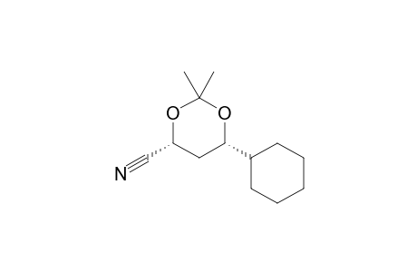 (4R*,6S*)-trans-4-Cyano-6-cyclohexyl-2,2-dimethyl-1,3-dioxane