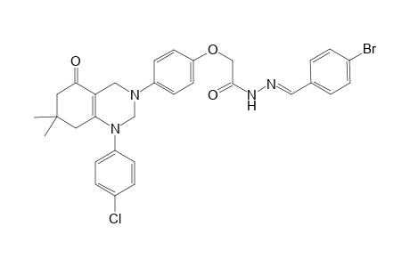3-[4-(N2-bromopheny-methylidene hydrazino carbonylmethoxy)phenyl]-1-(4-chlorophenyl)-7,7-dimethyl-5-oxo-1,2,3,4,5,6,7,8-octahydroquinazoline