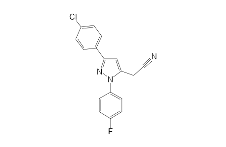 [3-(4-CHLOROPHENYL)-1-(4-FLUOROPHENYL)-PYRAZOL-5-YL]-ACETONITRILE
