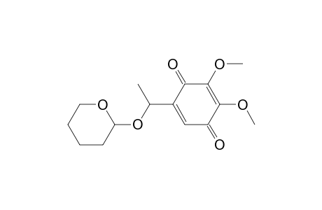 2,5-Cyclohexadiene-1,4-dione, 2,3-dimethoxy-6-[1-[(tetrahydro-2H-pyran-2-yl)oxy]ethyl]-