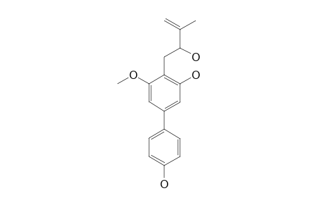 GARCIBIPHENYL_D;(R)-5-METHOXY-4-(2''-HYDROXY-3''-METHYLBUT-3''-ENYL)-[1,1'-BIPHENYL]-3,4'-DIOL