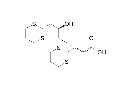 2-[3(S)-hydroxy-4-(2-methyl-m-dithian-2-yl)butyl]-m-dithiane-2-acrylic acid